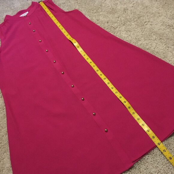 Malibu Barbie Pink Sleeveless Button Down Dress - Picture 14 of 14